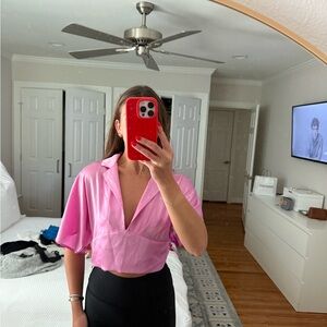 Zara Pink Cropped Top